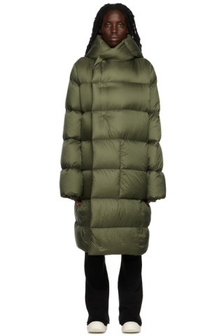 Khaki Strobe Down Coat | SSENSE