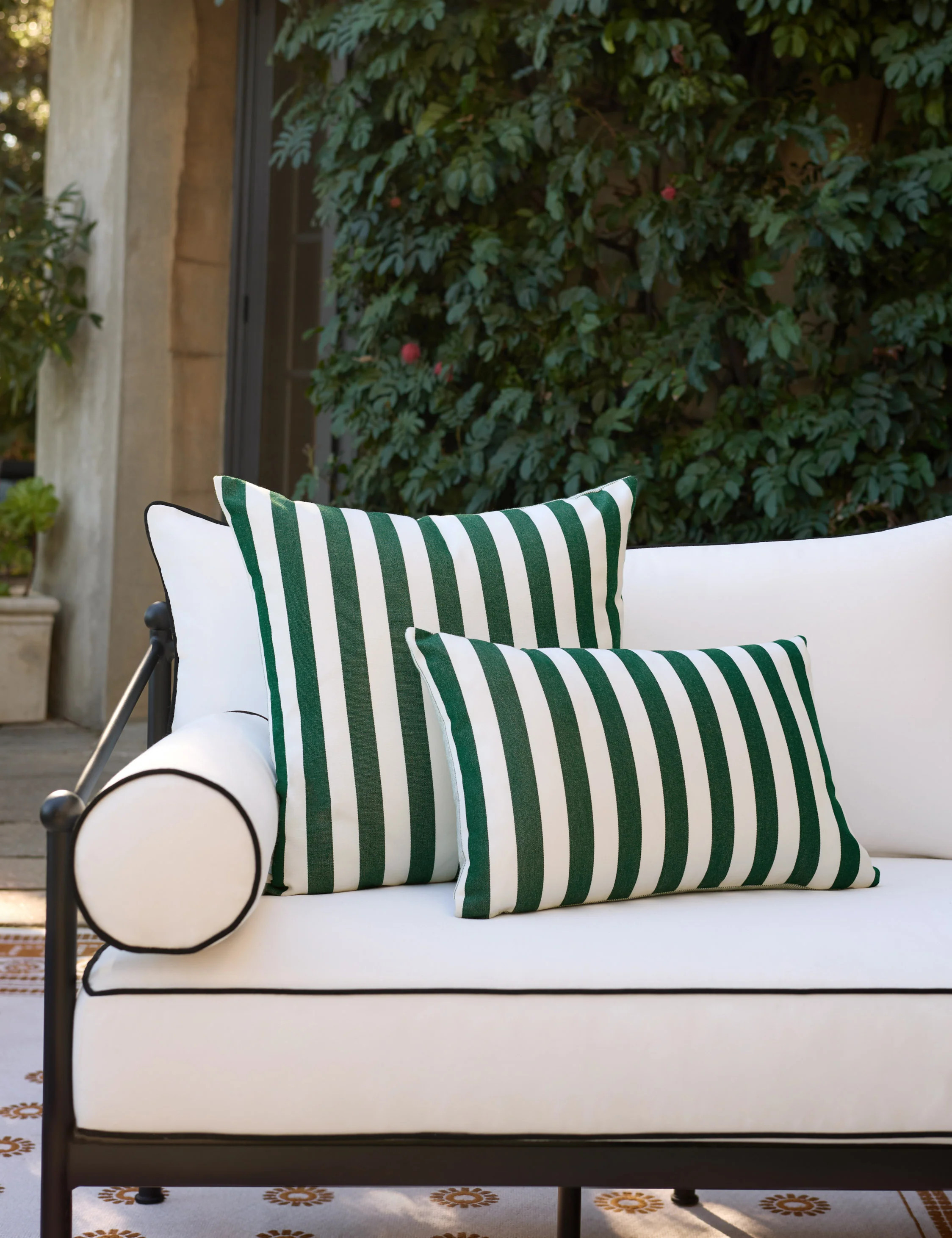 Yvonne Reversible Indoor / Outdoor Pillow by Sunbrella for Lulu and Georgia | Lulu and Georgia 