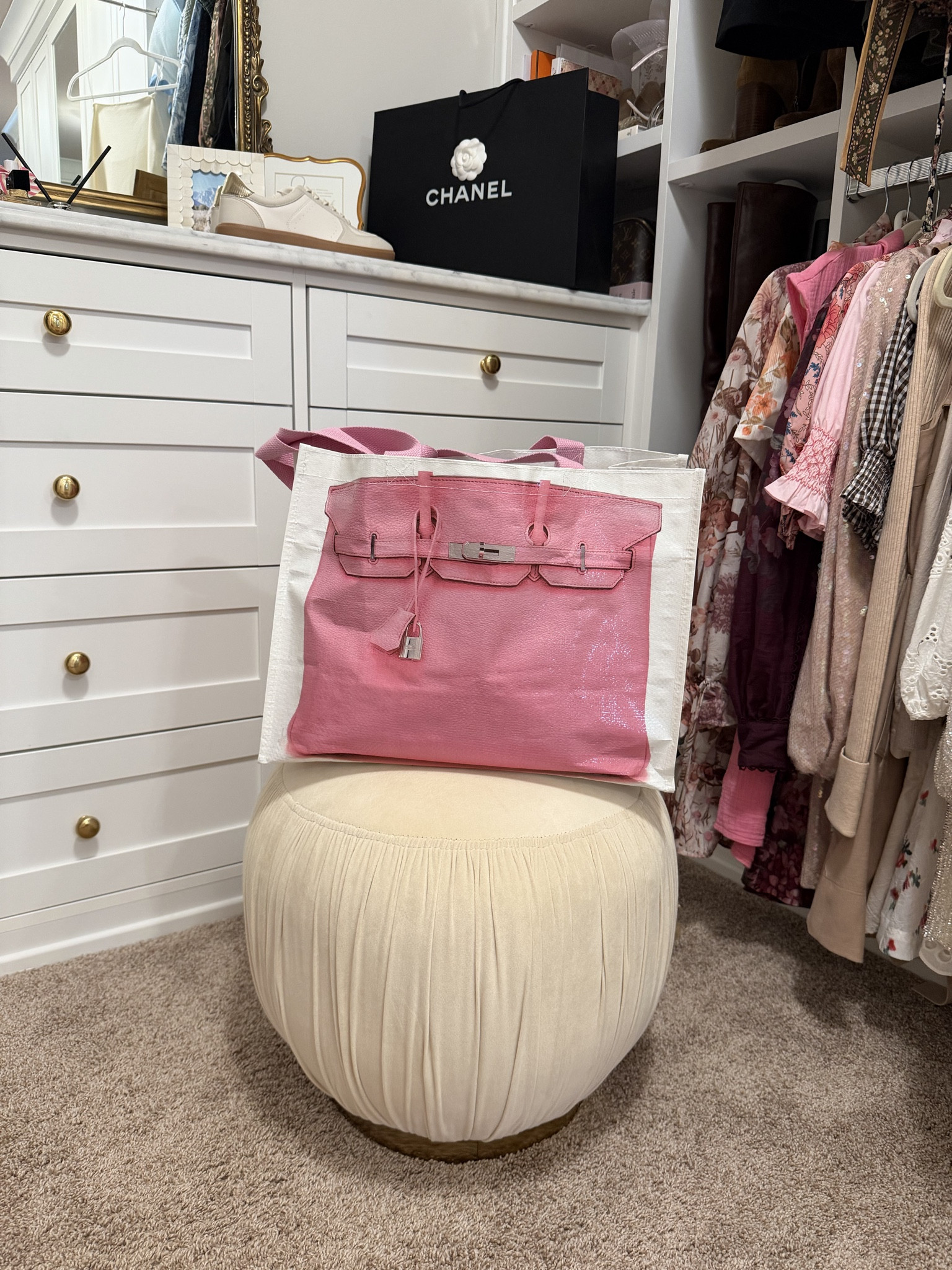 Target sent me this little “firkin” tote bag but I found it on Amazon! It’s a fun reusable shopping bag I keep in my car for returns or cleanup! 

#LTKmomlife