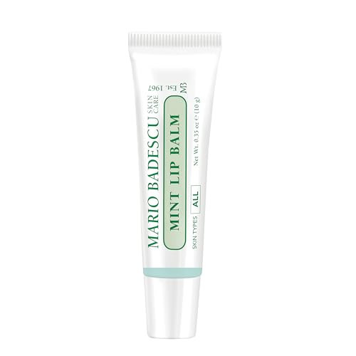 Mario Badescu Moisturizing Mint Lip Balm for Dry Cracked Lips, Infused with Coconut Oil and Shea Butter, Ultra-Nourishing Lip Care Moisturizer for Soft, Smooth and Supple Lips, 0.35 Oz | Amazon (US)