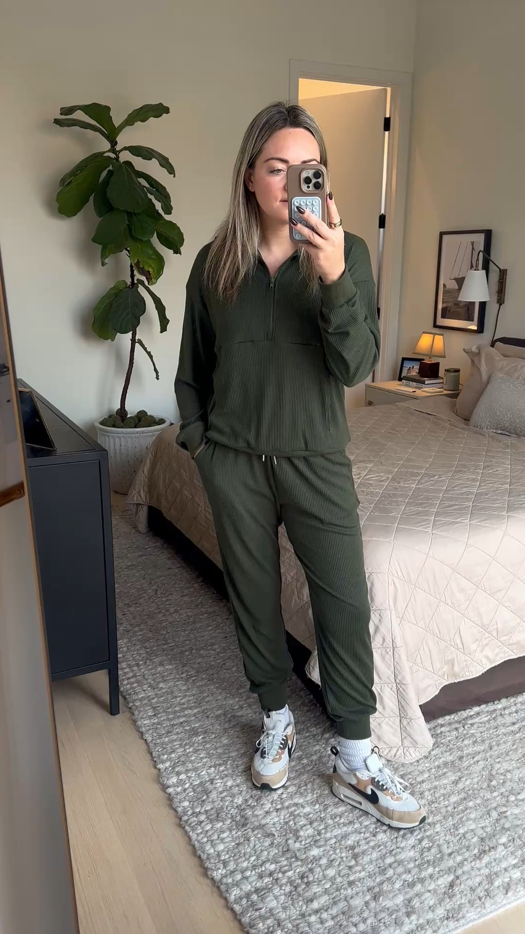 Amazon matching set under $50. Nice and lightweight for spring! Cute travel outfit or for a casual weekend outfit. 

True to size — I’m in the medium! Also linking my Nike sneakers and favorite socks. 

#LTKFindsUnder50 #LTKTravel #LTKWatchNow