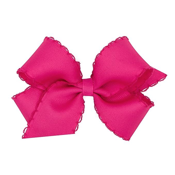 Wee Ones Girls' Grosgrain Bow With Matching Moonstitch Edge on a WeeStay No-Slip Hair Clip, Mediu... | Amazon (US)