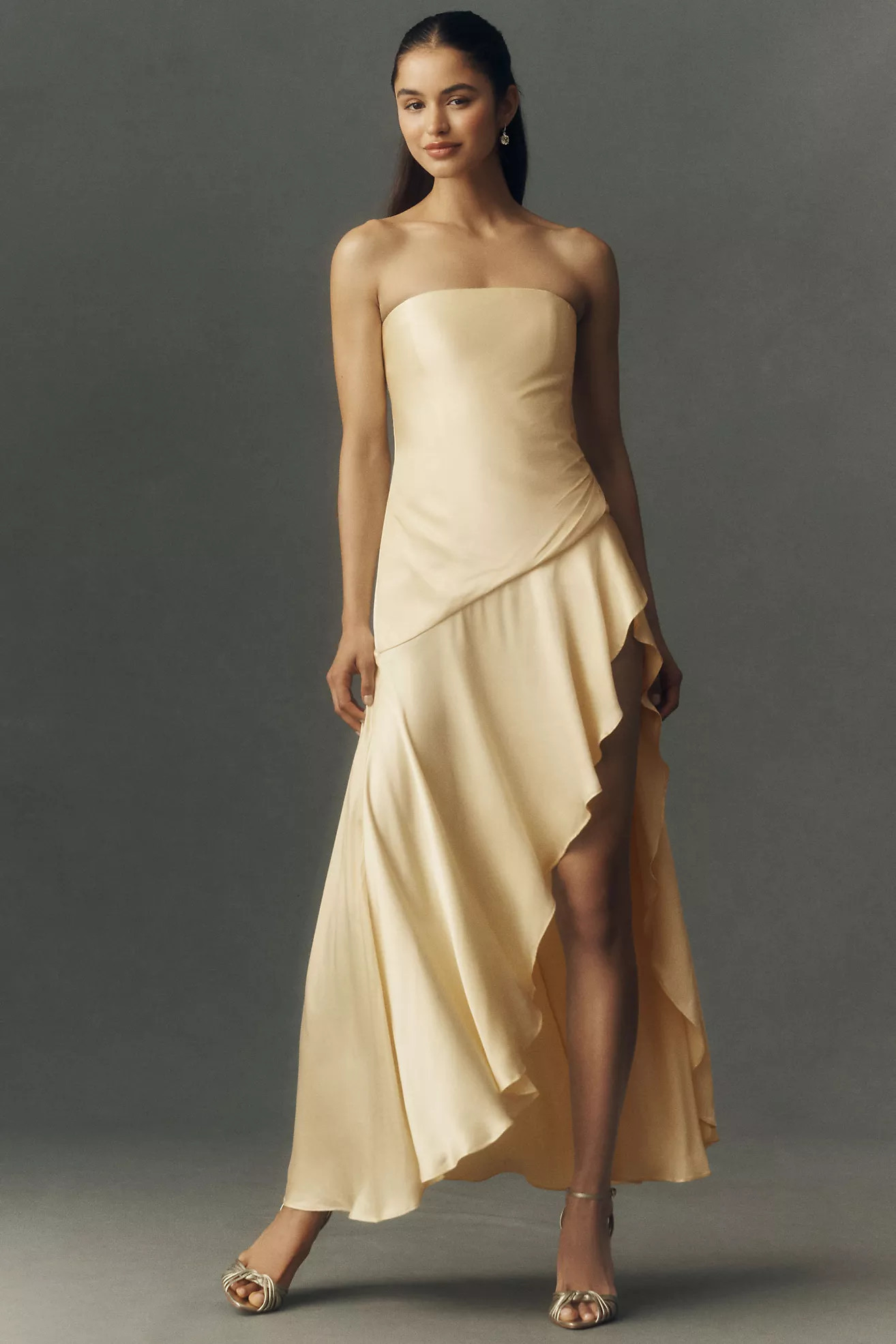 Bardot Lorenza Asymmetric Midi Dress | Anthropologie (US)