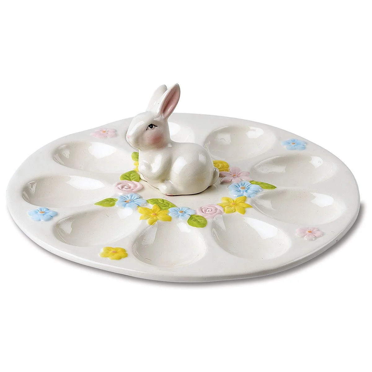 Lillian Vernon Deviled Egg Serving Plate - Easter Décor, Dinner and Serving, Centerpiece, Cerami... | Walmart (US)