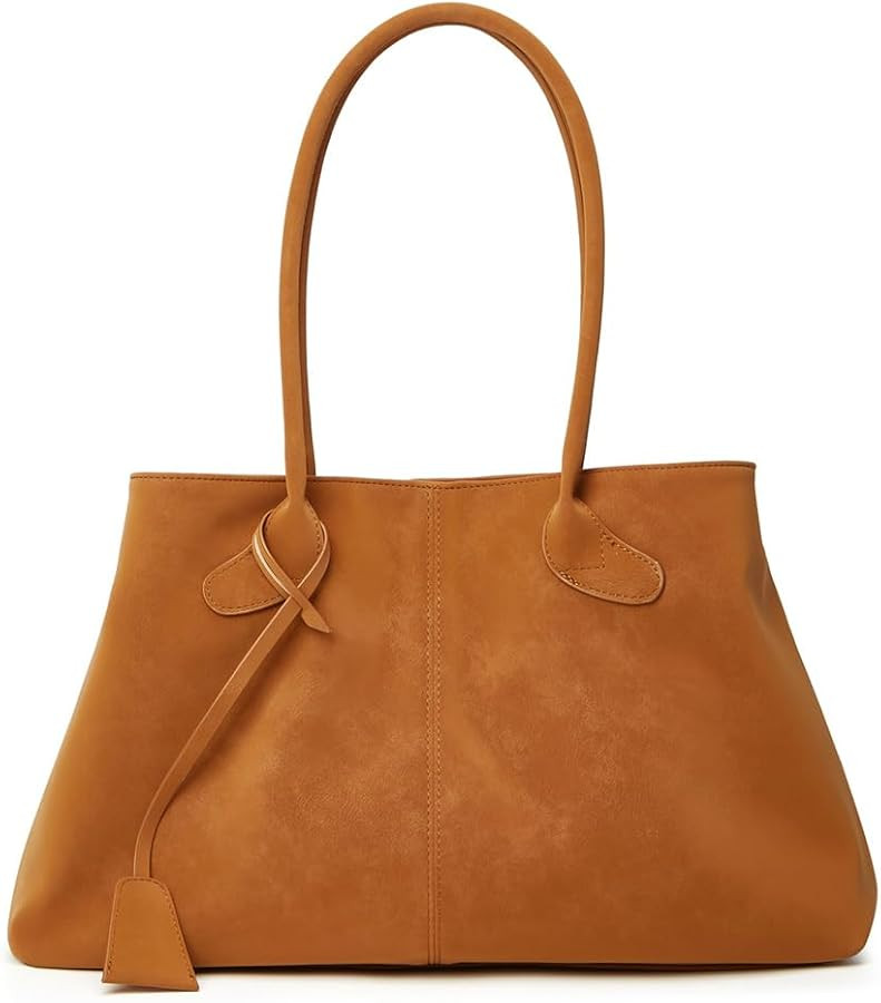 Faux Suede Slouchy Shoulder Bag Women Large Hobo Tote Bag Leather Strap Magnetic Lightweight Satc... | Amazon (US)