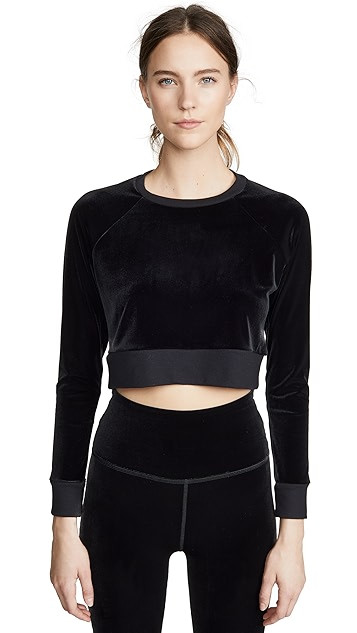Velvet Cropped Pullover | Shopbop