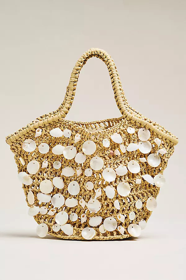 Alba Raffia Shell Tote | Anthropologie (US)