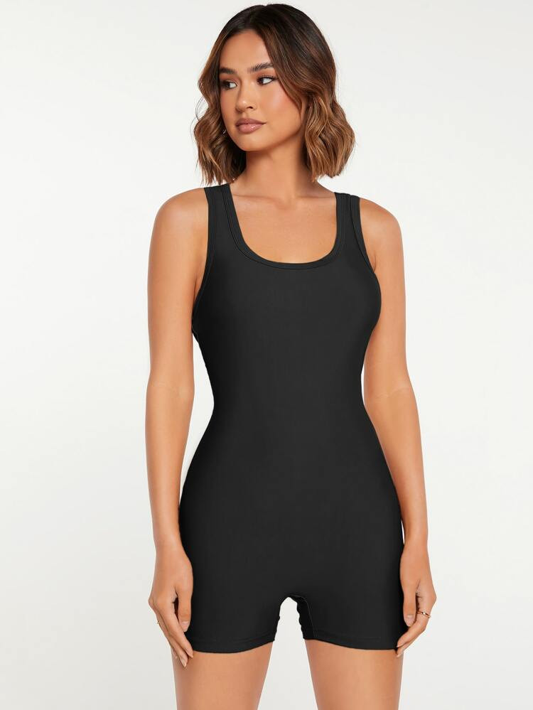 $7.99        
    (100+)
        
      SHEIN BASICS Solid Unitard Romper
       
              
... | SHEIN