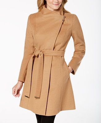 Asymmetrical Belted Coat, Created for Macy's | Macys (US)