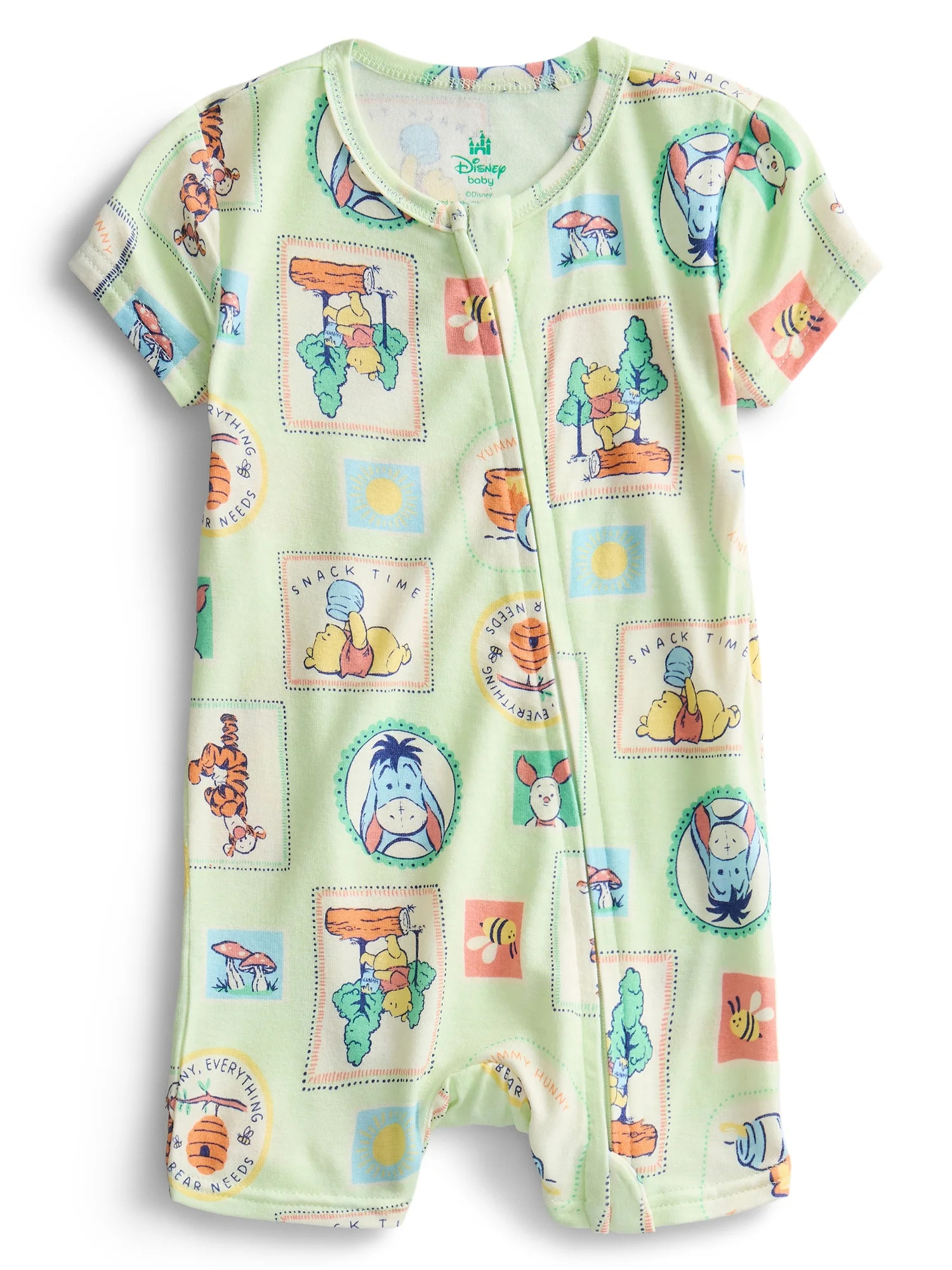 Disney Winnie the Pooh Baby Boys Printed Viscose Romper Shortie, Sizes NB-24M - Walmart.com | Walmart (US)