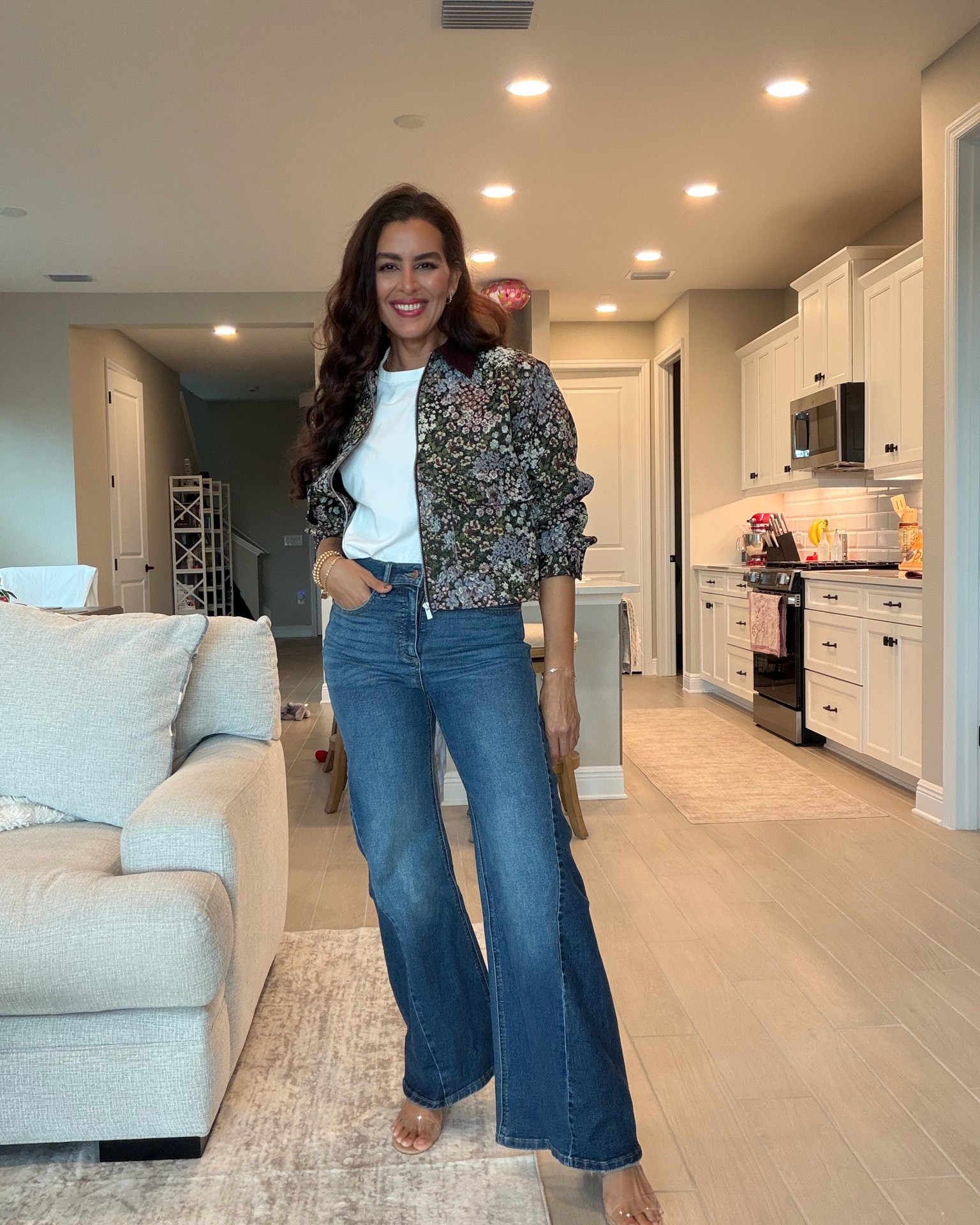 Size S in top and skirt. Love the fabric, it looks so expensive and chic.
T-shirt and button down in size M.
Jeans in size 4.@Walmart

#LTKmomlife #LTKstorytime #LTKSeasonal