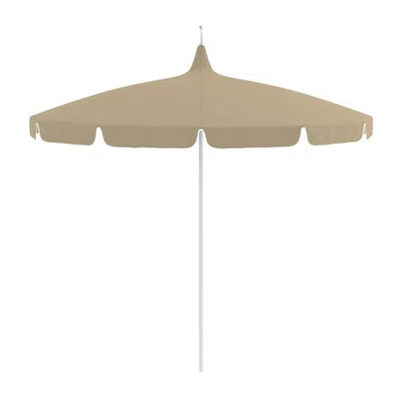 8.5-Foot Silver Anodized Pagoda Market Umbrella With Manual Push Lift And Fiberglass Ribs In Sunb... | Wayfair North America