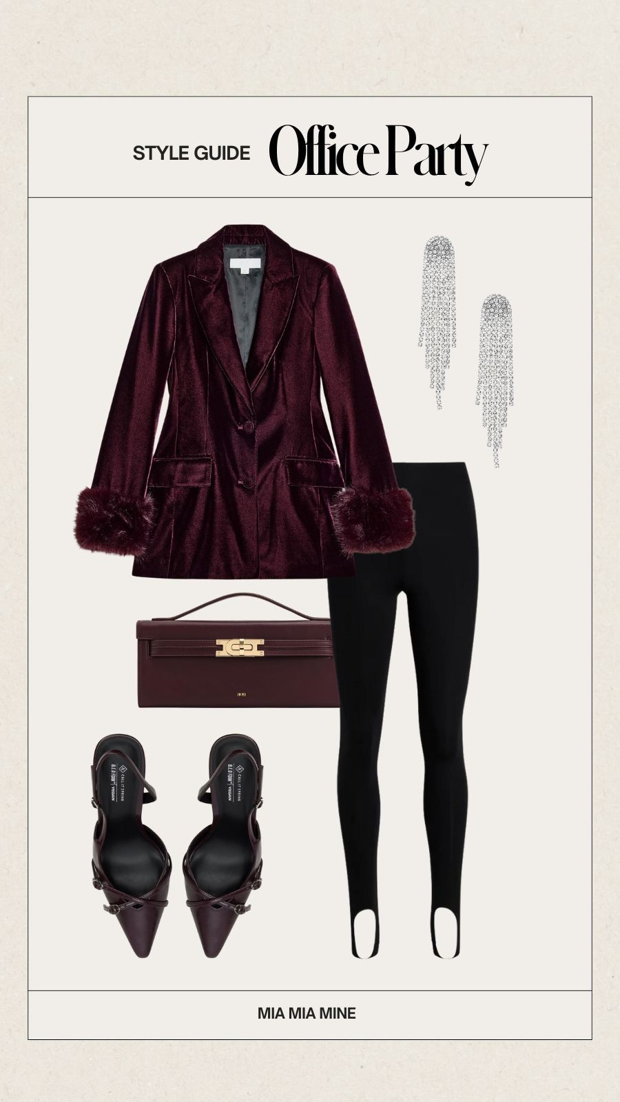 New Year’s Eve outfit
Zara fur trim blazer
Zara stirrup leggings
Amazon burgundy clutch
Burgundy pumps 

#LTKFindsUnder100 #LTKHoliday #LTKootd