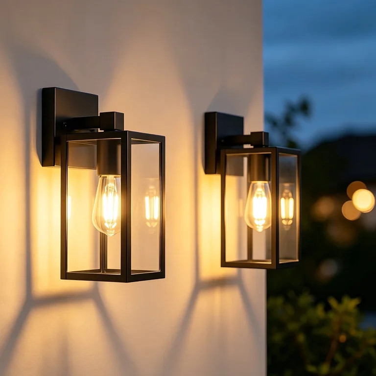 DAYBETTER Outdoor Wall Light Fixtures 2 Pack, Porch Light Wall Mounted, Black Waterproof Sconce L... | Walmart (US)