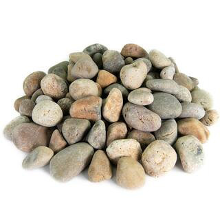 Southwest Boulder & Stone 0.50 cu. ft. 3 in. to 5 in. Buff Mexican Beach Pebble Smooth Round Rock... | The Home Depot