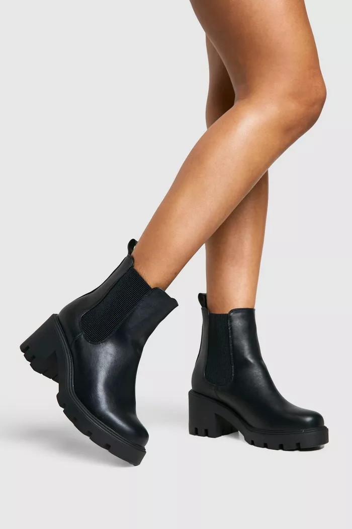 Wide Width Chunky Chelsea Boots | boohoo (US & Canada)