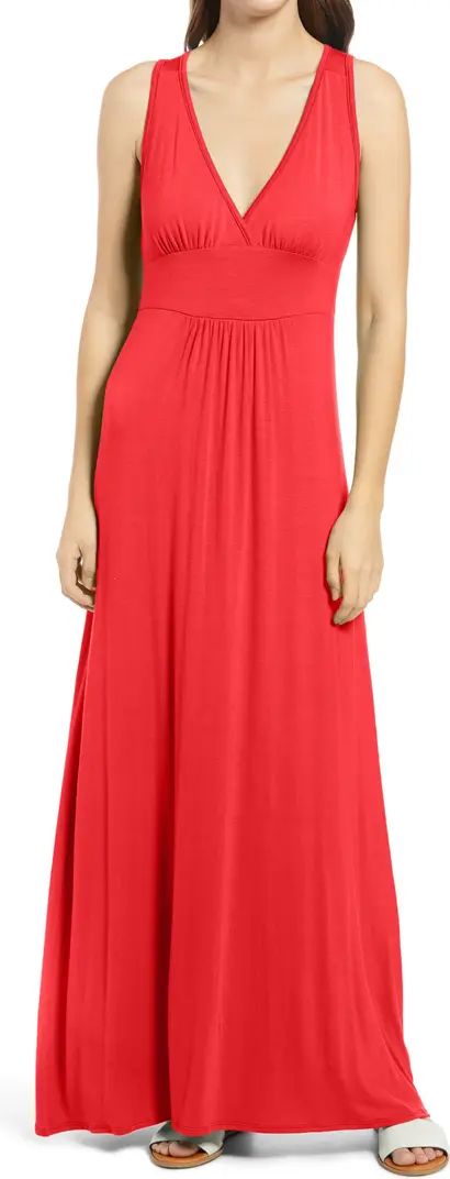 V-Neck Jersey Maxi Dress | Nordstrom