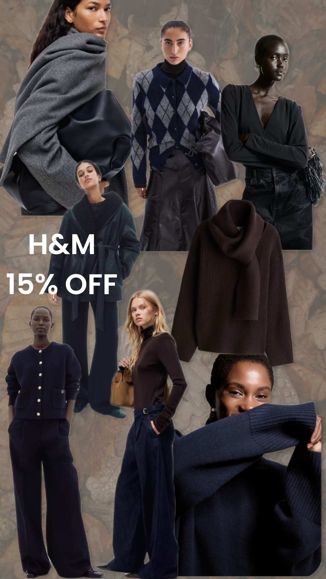 H&M Members 15% off ends Wednesday morning - scarf jumper - autumn knitwear - wide leg Jean - winter coat - autumn coat - partywear  - cashmere jumper - argyle #hm 

#LTKautumn #LTKuk #LTKsale