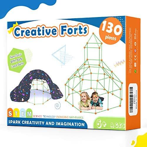 Tiny Land Kids-Fort-Building-Kit-130 Pieces-Creative Fort Toy for 5,6,7,8 Years Old Boy & Girls-STEM | Amazon (US)