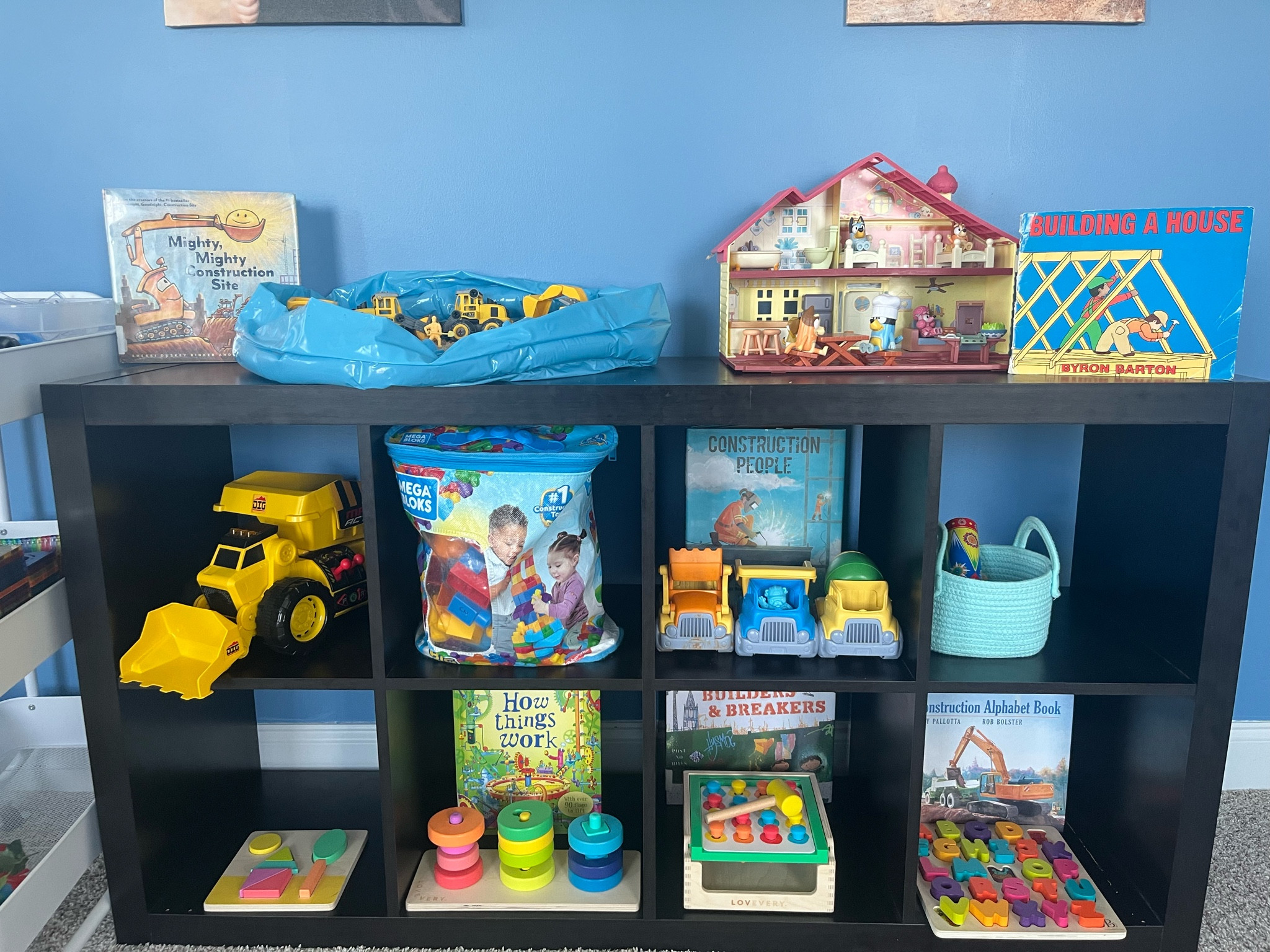 Construction theme play shelf 

#LTKBaby #LTKGiftGuide #LTKKids