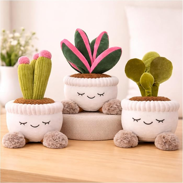 Large 12 Inch Easter Succulent Plant in Pot – Stuffed Succulent Plush, Cute Fake Plant Plush De... | Amazon (US)