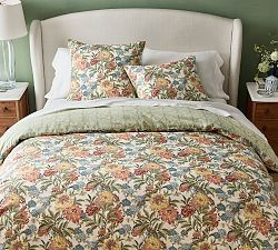 Kravet Garden Floral Ikat Reversible Duvet Cover | Pottery Barn (US)