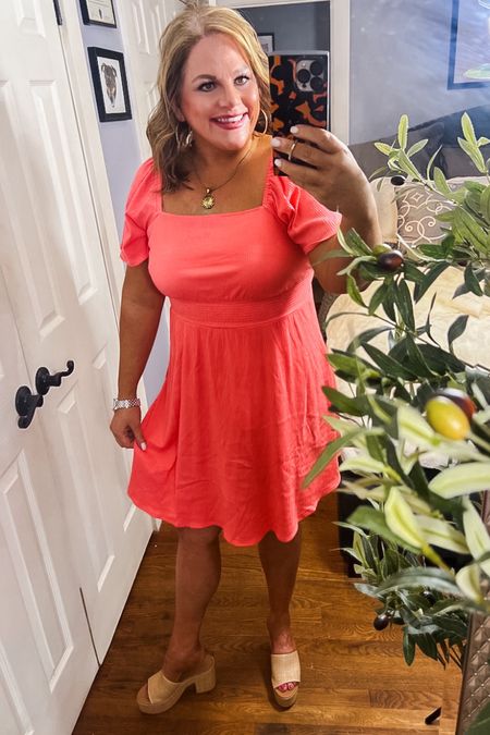 Are you looking for an affordable Easter dress or Beach dress? Look no further! This beautiful coral dress is affordable , comfortable and just perfect for spring /summer. It’s a pull-on, no zippers or buttons to fuss with. Super stretchy material. This would also be a great cover up over a bathing suit.
It’s on sale right now for 40% off! 💛
Vacation outfit, vacation dress, spring outfits, Easter dress, Wedge sandals, platform sandals 

#LTKsalealert #LTKfindsunder50 #LTKSeasonal