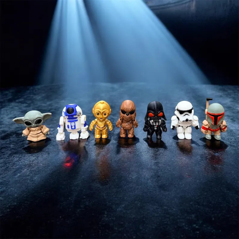 Star Wars Inspired 3D Printed Set of Articulated Mini Fidget Toys | Etsy (Global)