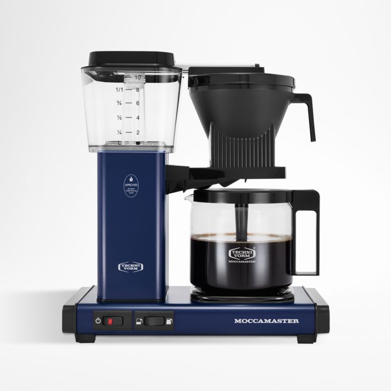 Moccamaster KBGV Glass Brewer 10-Cup Midnight Blue Coffee Maker + Reviews | Crate & Barrel | Crate & Barrel