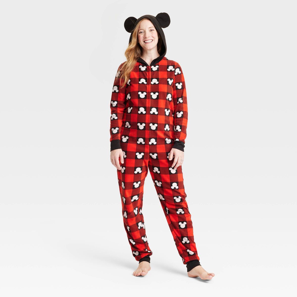 Women's Disney 100 Mickey Mouse Matching Family Union Suit - Red | Target