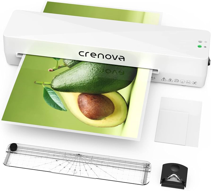 Crenova A4 Laminator Machine 9 Inch Thermal Laminator with Paper Cutter Corner Rounder A5 A6 Lami... | Amazon (US)