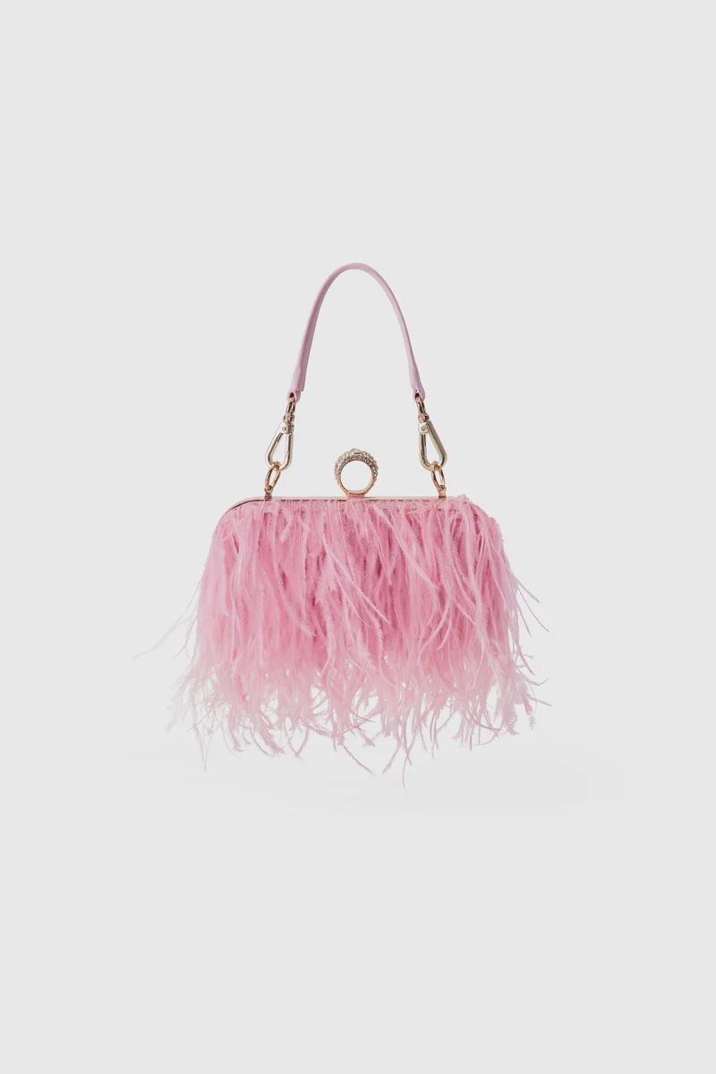 Shop Handbags - 1920s Luxury Ostrich Feather Clutch | BABEYOND | BABEYOND