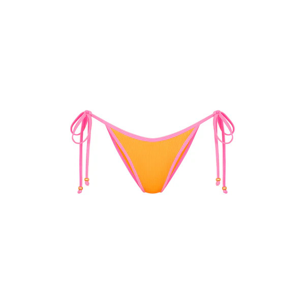 Bind Dipped Cheeky Tie Bikini Bottom - Peach Pop | Kulani Kinis US