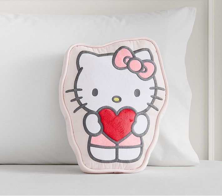 Hello Kitty® Heart Pillow | Pottery Barn Kids