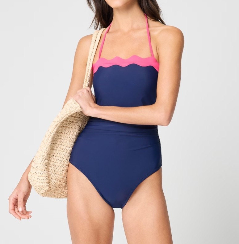 Navy and pink one piece swimsuit 

#LTKSaleAlert #LTKSeasonal