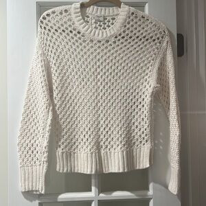 Abercrombie & Fitch crochet Sweater White Size XS | Poshmark