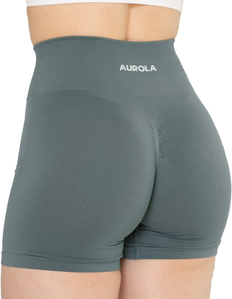 AUROLA Intensify Workout Shorts for Women Seamless Scrunch Short Gym Yoga Running Sport Active Ex... | Amazon (US)