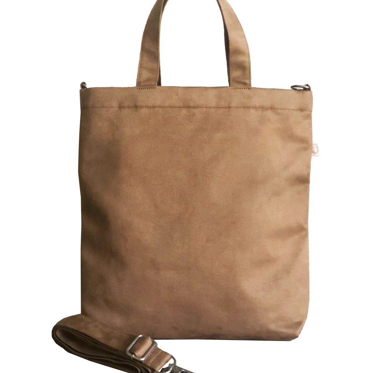 Town Crossbody Bag: Mocha Vegan Suede | Quilted Koala