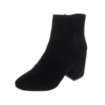 Bar III Womens Gatlin Faux Suede Ankle Booties Black 7.5 Medium (B M) | Walmart (US)