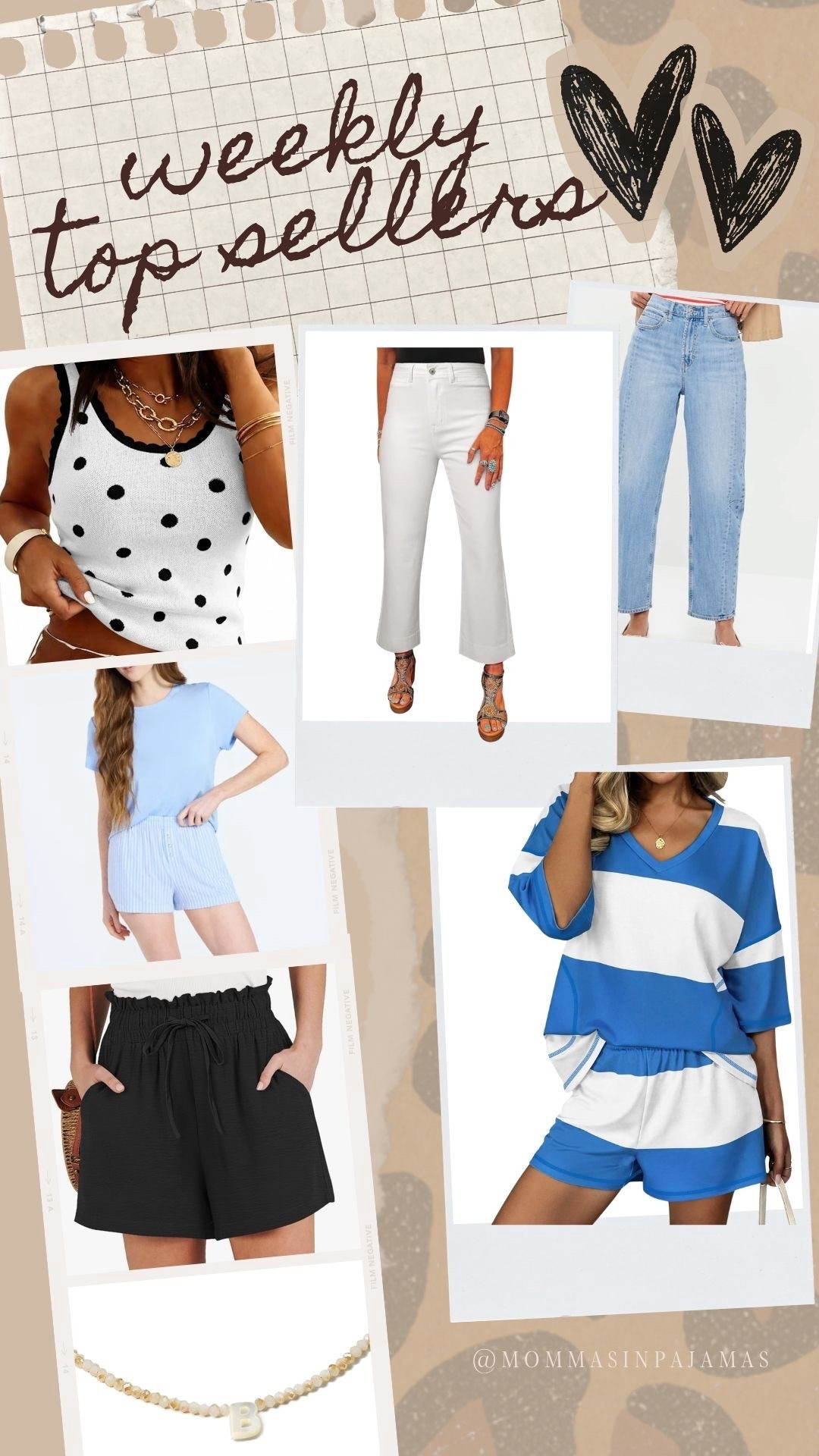 Bestsellers of the week:
Amazon: white jeans, polka dot tank top, look for less lounge set, adorable spring necklace and drawstring comfy shorts
Walmart: pajama shirt and shorts 
Old Navy: wide leg jeans

#LTKSaleAlert #LTKMidsize #LTKPetite