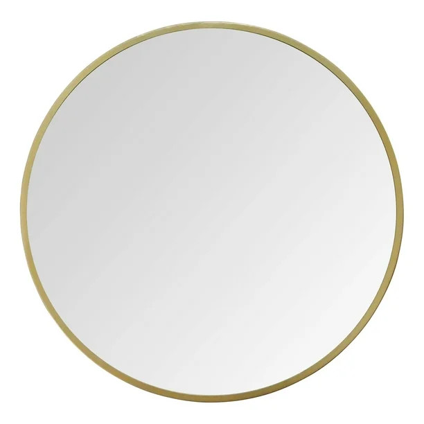 Stratton Home Decor 28 Aubrey Gold Metal Wall Mirror | Walmart (US)