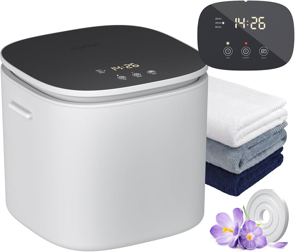 DOACE Towel Warmer Bucket, Small Hot Towel Warmer with LED Display, Heat Timer 20/40/ 60 Min, Up ... | Amazon (US)