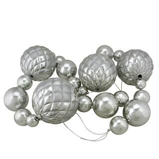 6' Oversized Shatterproof Shiny Silver Ball Garland With Glitter By Northlight | Michaels® | Michaels Stores