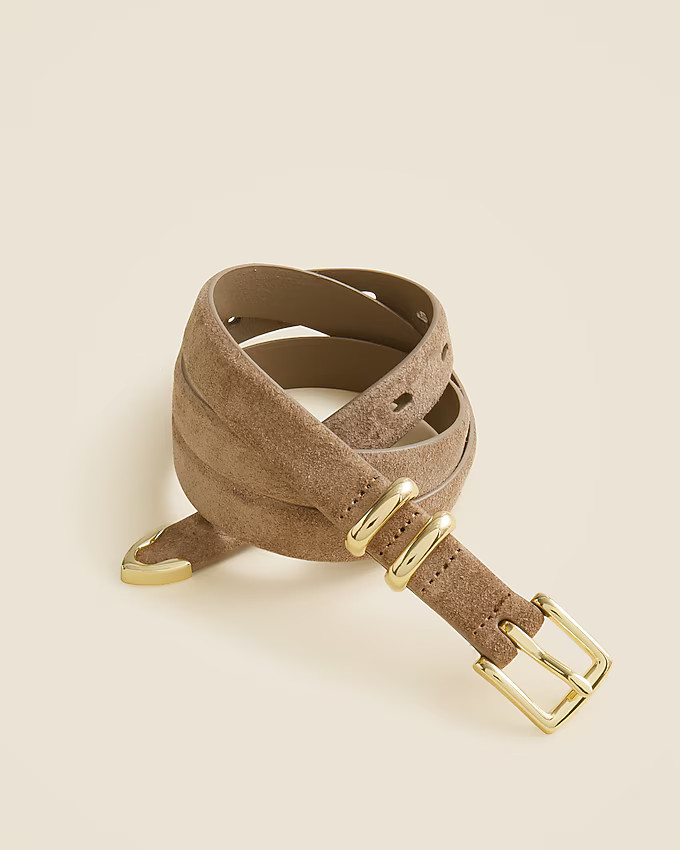 Thin suede belt | J. Crew US