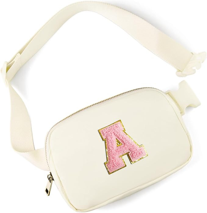 Gitus Belt Bag Fanny Pack Crossbody Bags with Initial Letter Patch Cute Stuff Birthday Gifts for ... | Amazon (US)