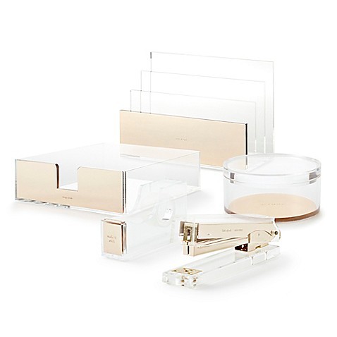 kate spade new york Strike Gold™ Desk Accessory Collection | Bed Bath & Beyond