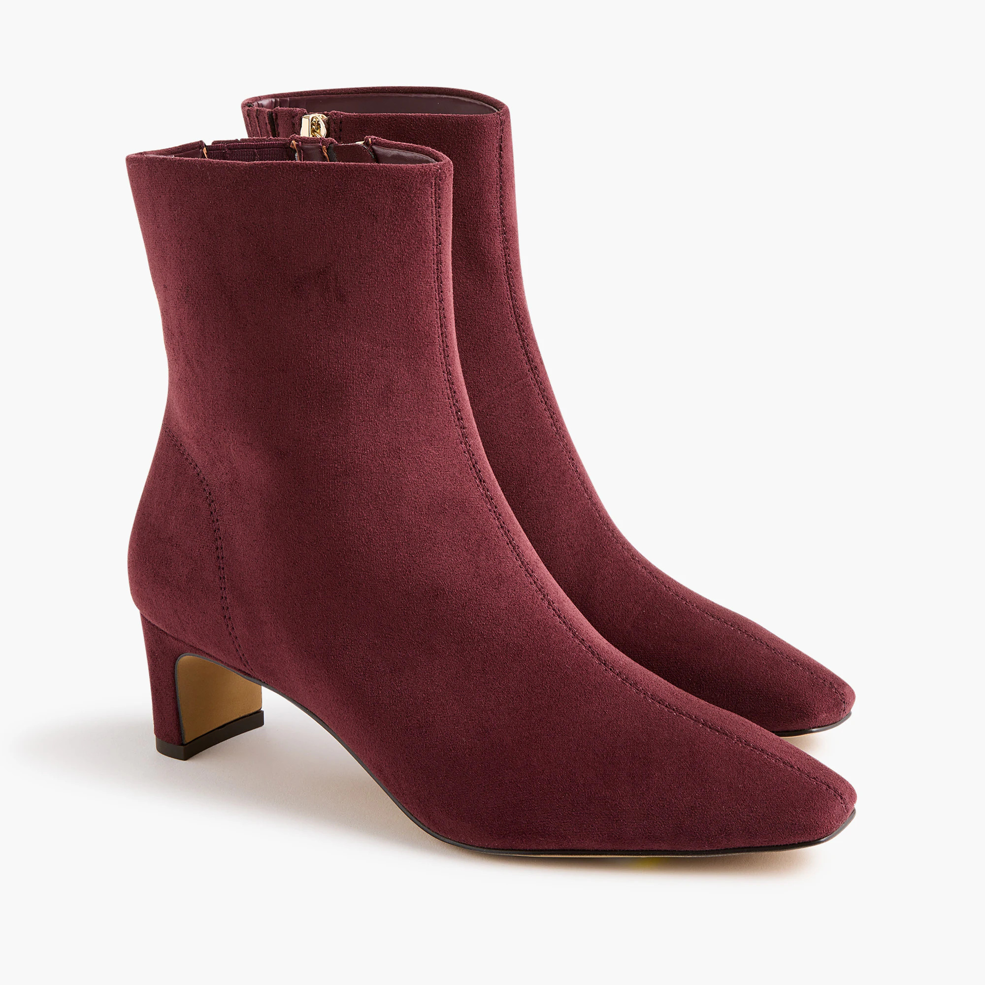 Sueded snip-toe booties | J.Crew Factory