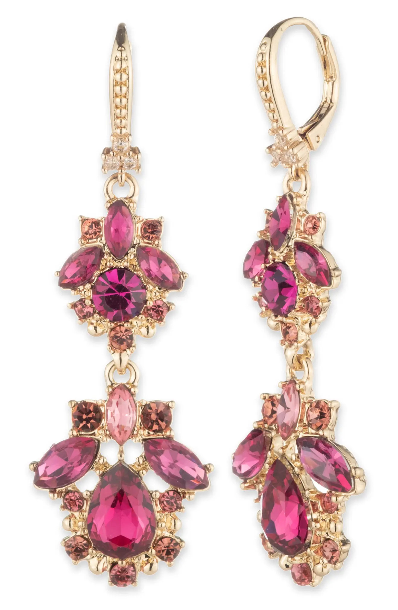 Marchesa Cluster Double Drop Earrings (Women) | Nordstrom | Nordstrom