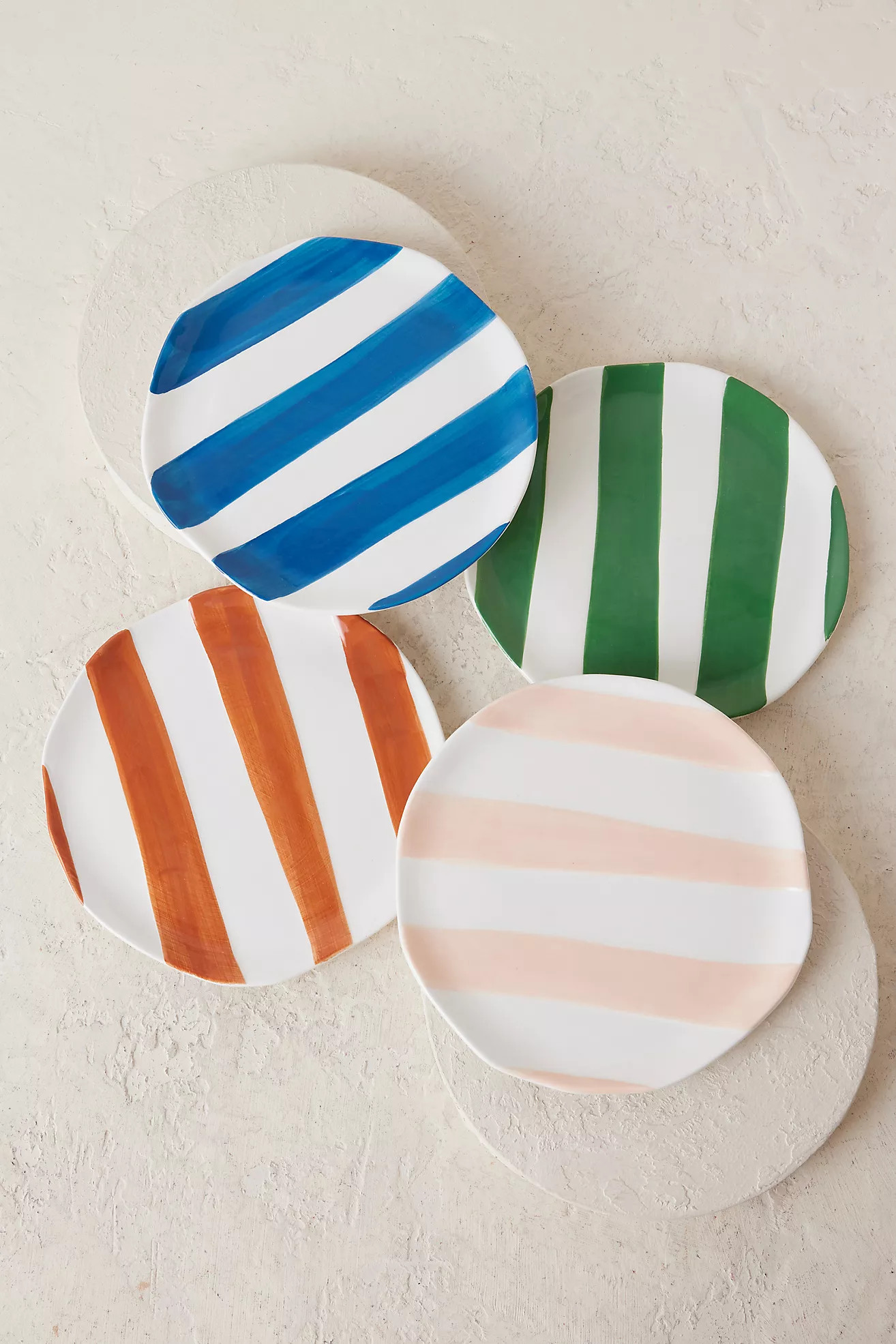 Set of 4 Oblique Side Plates | Anthropologie (UK)