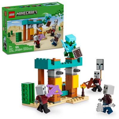 LEGO Minecraft The Illager Desert Patrol Toy Figures and Building Playset 21267 | Target